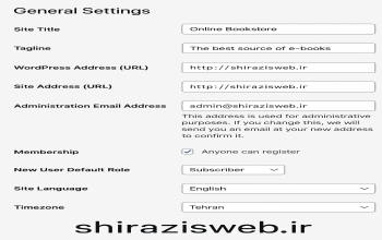 تنظیمات عمومی